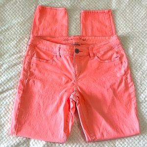 ✨SALE - American Eagle Stretch Jeggings Size 10 Neon Pink Coral